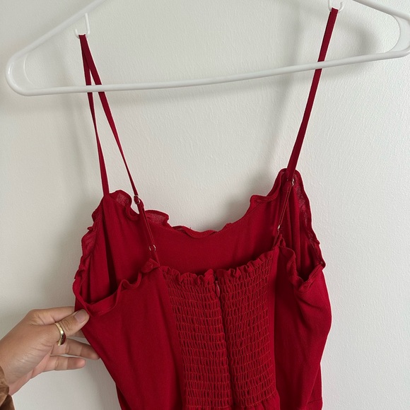 Reformation Cassandra Red Dress size 2 (worn once) - Picture 3 of 6